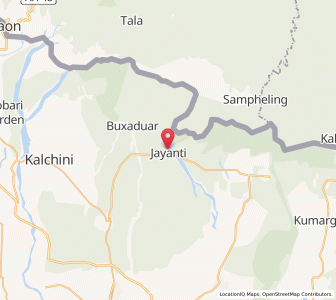 Map of Jayanti, West Bengal