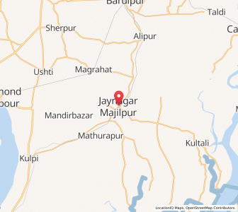 Map of Jaynagar-Majilpur, West Bengal