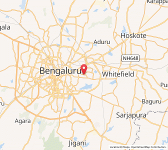 Map of Jeevan Bhima Nagar, Karnataka