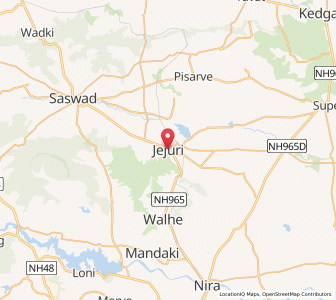 Map of Jejuri, Maharashtra