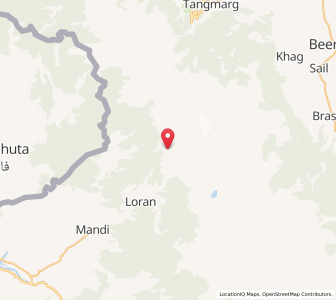 Map of Jera, Kashmir