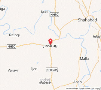 Map of Jevargi, Karnataka