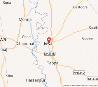 Map of Jewar, Uttar Pradesh