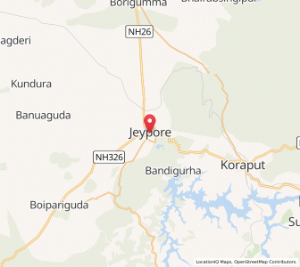 Map of Jeypore, Odisha