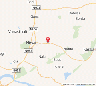 Map of Jhalai, Rajasthan