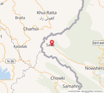 Map of Jhangar Dharms, Kashmir