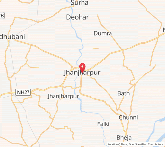 Map of Jhanjharpur, Bihar