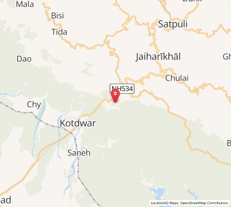 Map of Jhawanu, Uttarakhand