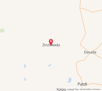 Map of Jhinjhuvada, Gujarat