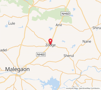 Map of Jhodge, Maharashtra