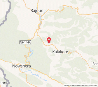 Map of Jigini, Kashmir