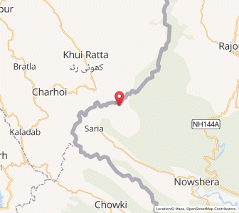 Map of Jijot, Kashmir