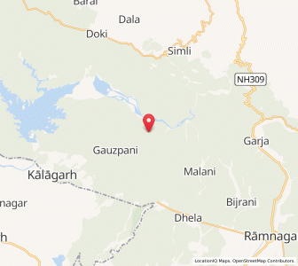 Map of Jim Corbett National Park, Uttar Pradesh