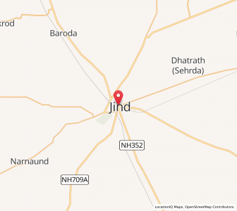 Map of Jind, Haryana