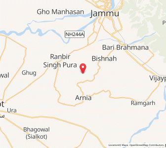 Map of Jindar Melu, Kashmir