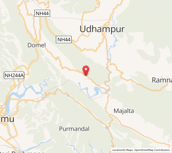 Map of Jindrah, Kashmir