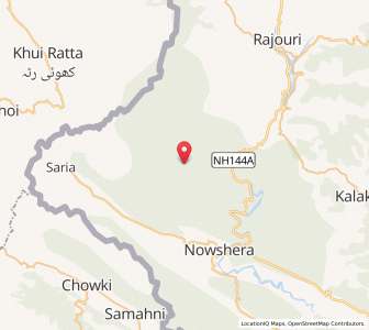 Map of Jindrekan, Kashmir