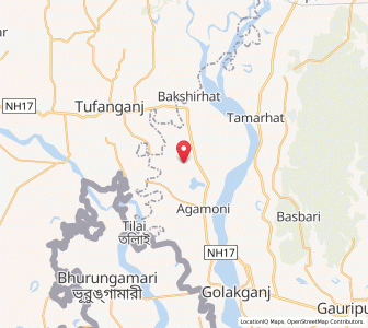 Map of Jinkata, Assam