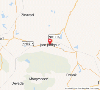 Map of Jodhpur, Gujarat