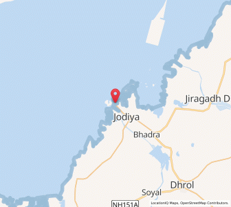 Map of Jodiya Bandar, Gujarat
