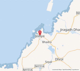 Map of Jodiya, Gujarat