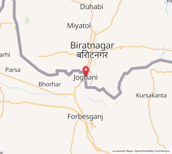 Map of Jogbani, Bihar