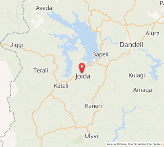 Map of Joida, Karnataka