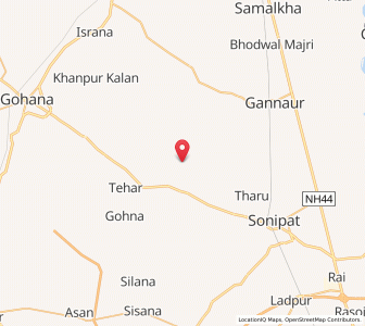 Map of Juan, Haryana