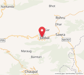 Map of Jubbal, Himachal Pradesh