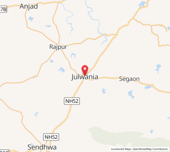 Map of Julwania, Madhya Pradesh
