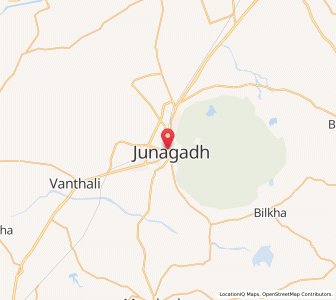 Map of Junagadh, Gujarat