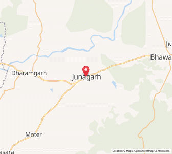Map of Junagarh, Chhattisgarh