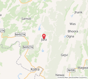 Map of Jura, Rajasthan