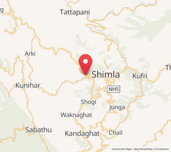 Map of Jutogh, Himachal Pradesh