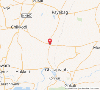 Map of Kabbur, Karnataka