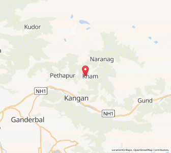 Map of Kachhgund, Kashmir