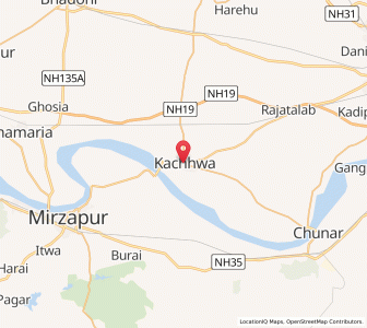 Map of Kachhwa, Uttar Pradesh