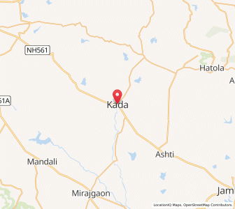 Map of Kada, Maharashtra