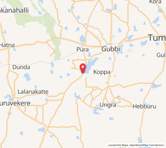 Map of Kadaba, Karnataka