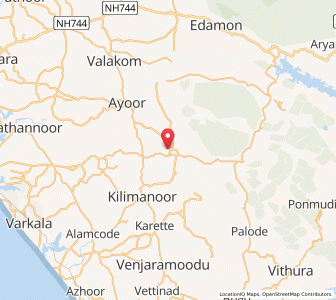Map of Kadakkal, Kerala