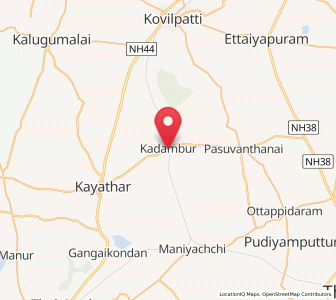 Map of Kadambur, Tamil Nadu