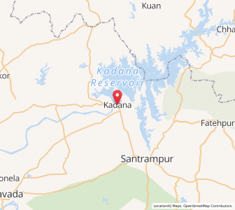 Map of Kadana, Gujarat