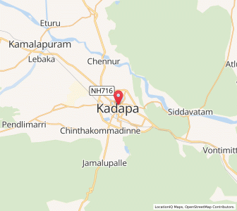 Map of Kadapa, Andhra Pradesh