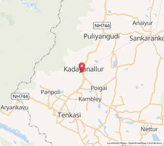 Map of Kadayanallur, Tamil Nadu