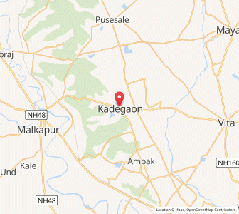 Map of Kadegaon, Maharashtra