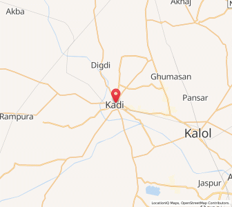 Map of Kadi, Gujarat