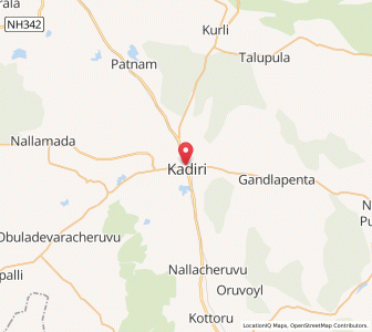 Map of Kadiri, Andhra Pradesh