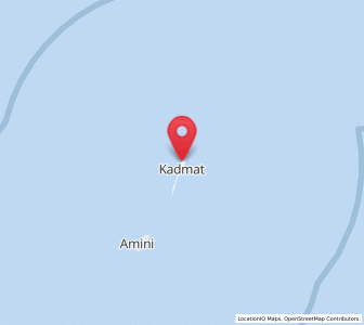 Map of Kadmat, Laccadives