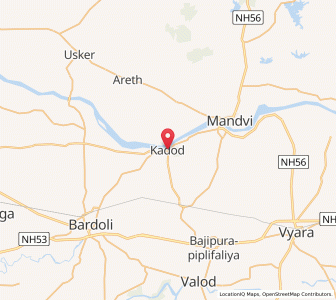 Map of Kadod, Gujarat