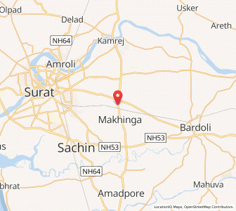 Map of Kadodara, Gujarat